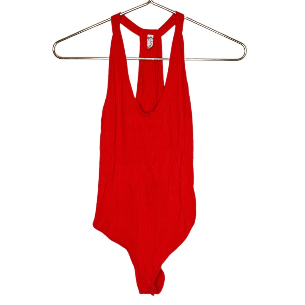 NWOT Free People | Speed Dial Bodysuit in Red Intimately Line